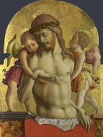 欧洲12-19世纪油画四_CRIVELLI, Carlo - The Dead Christ supported by Two Angels